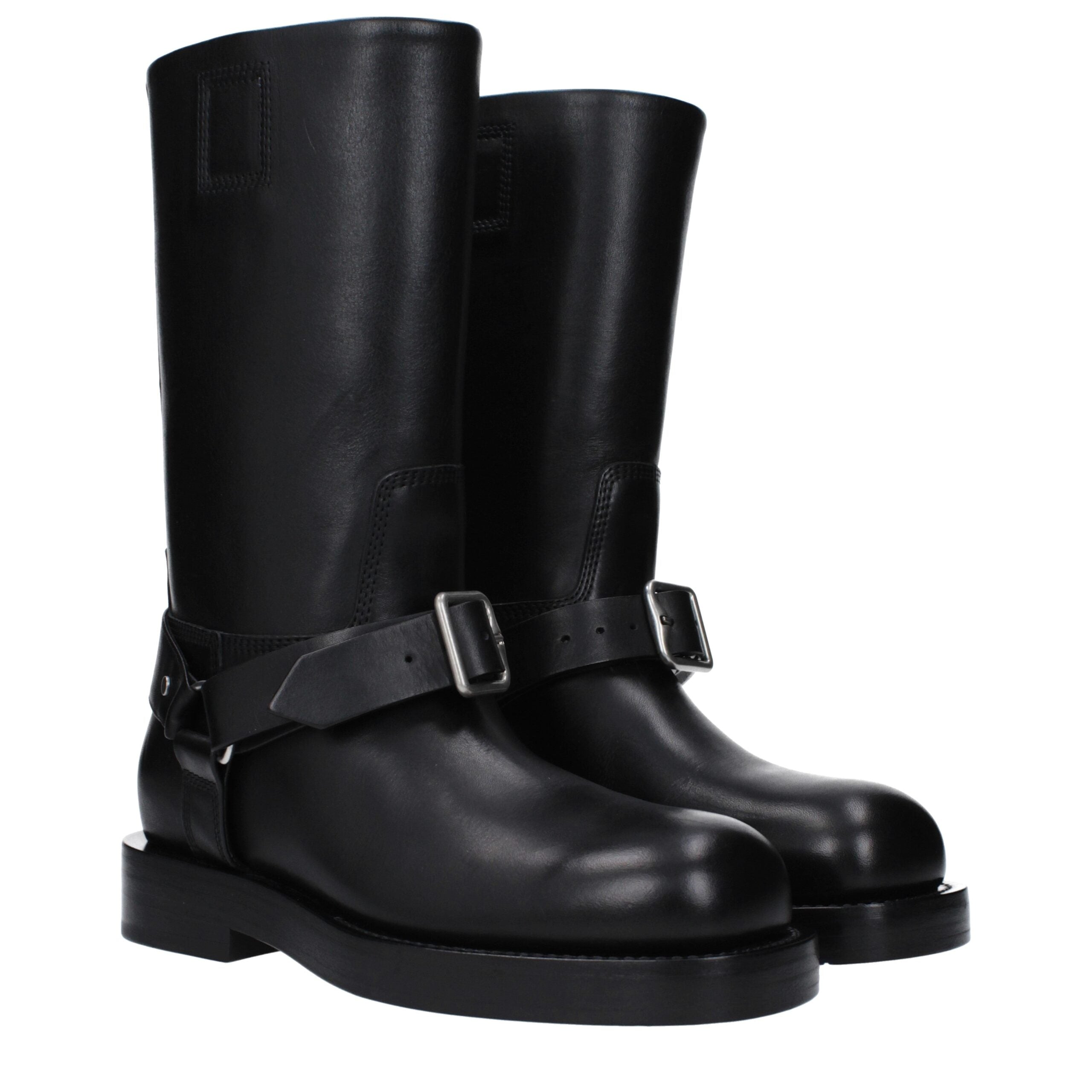 Bottes Burberry en cuir noir