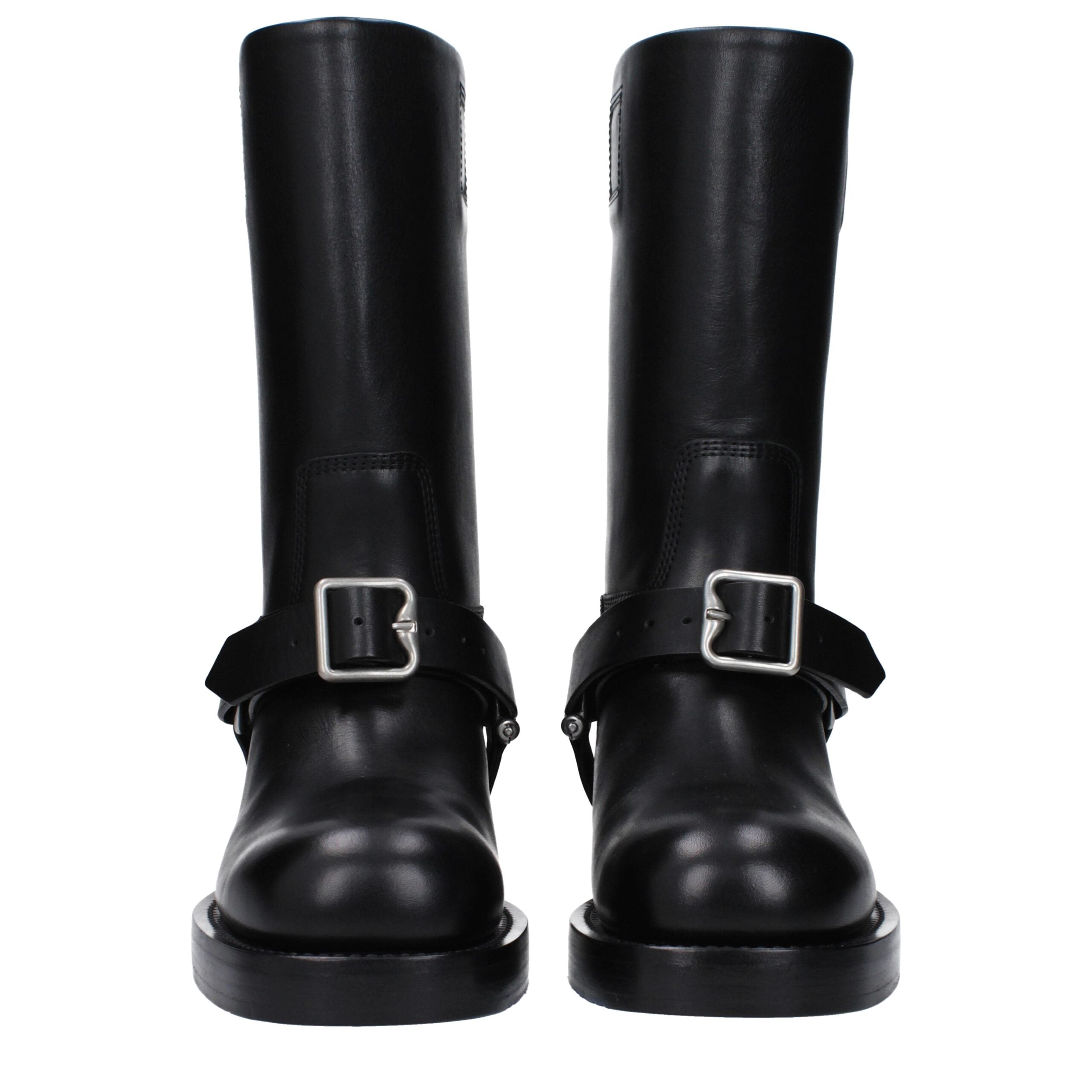 Bottes Burberry en cuir noir