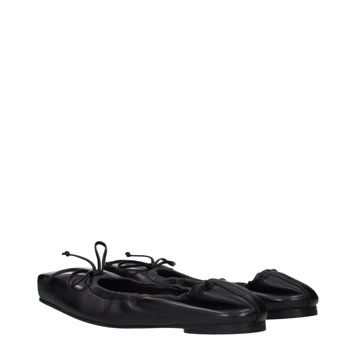 Ballerines en cuir noir Jacquemus