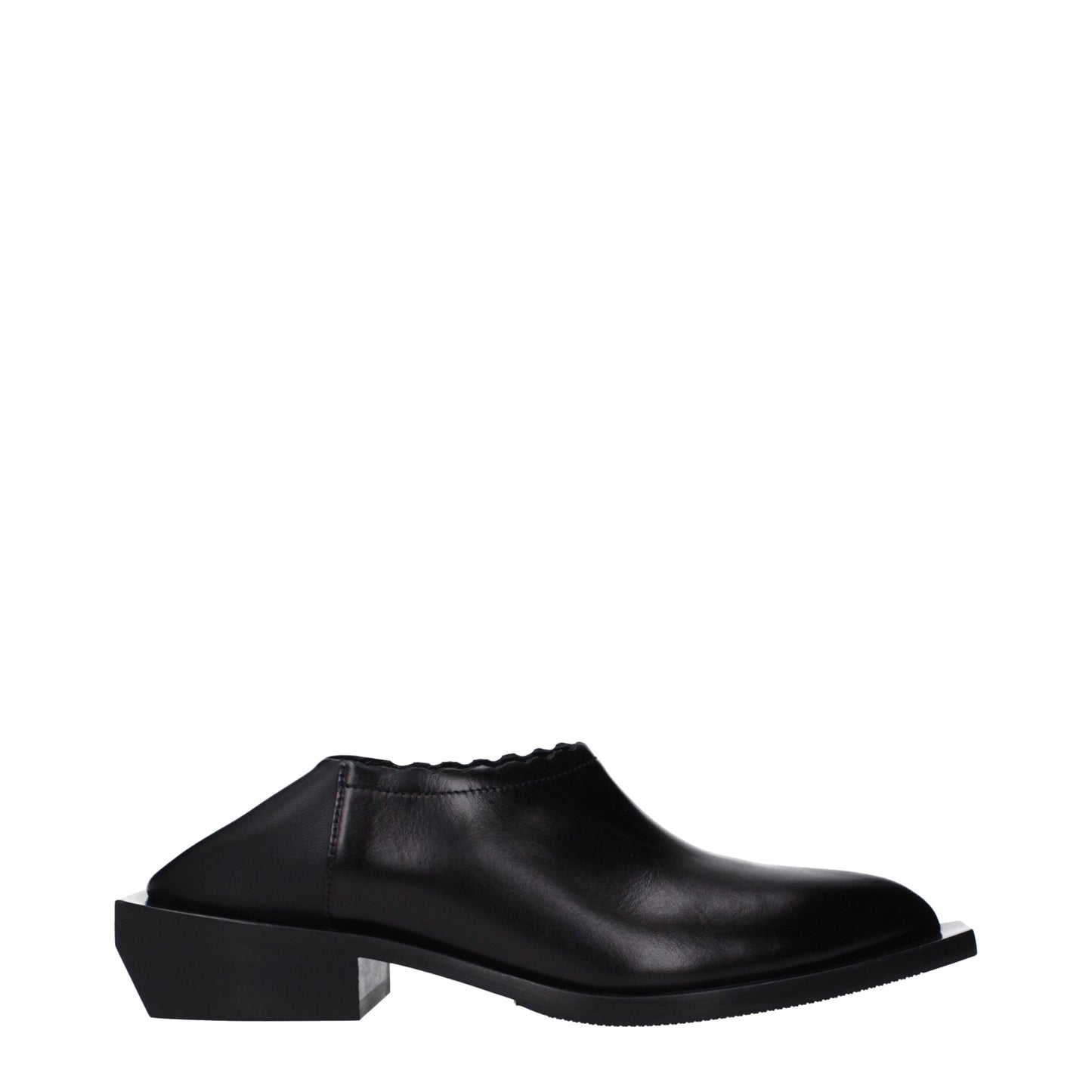 Mules in pelle nera Moschino