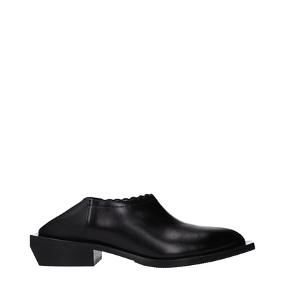 Mules in pelle nera Moschino