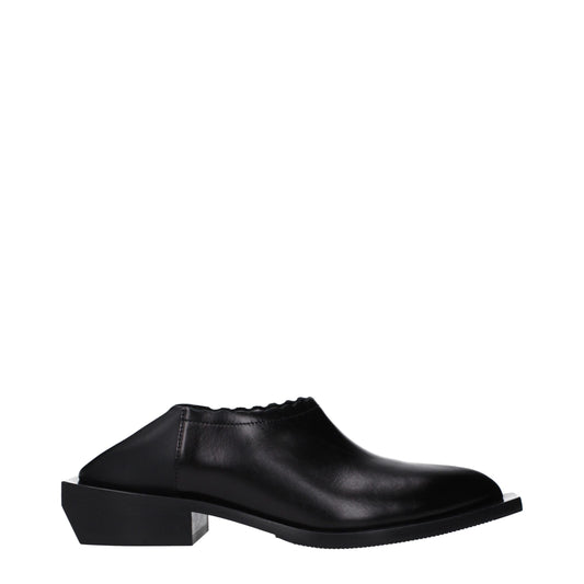 Mules in pelle nera Moschino