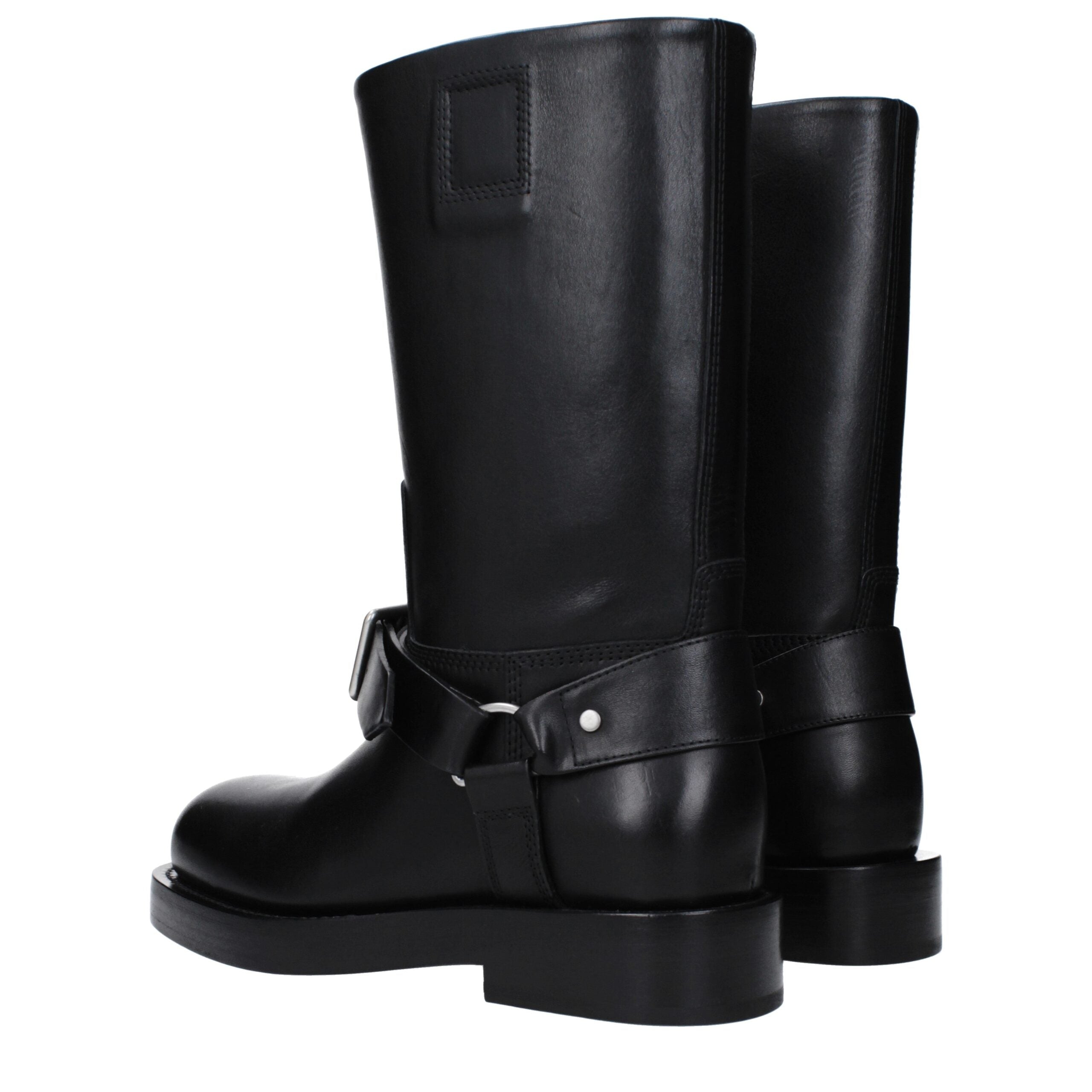 Bottes Burberry en cuir noir