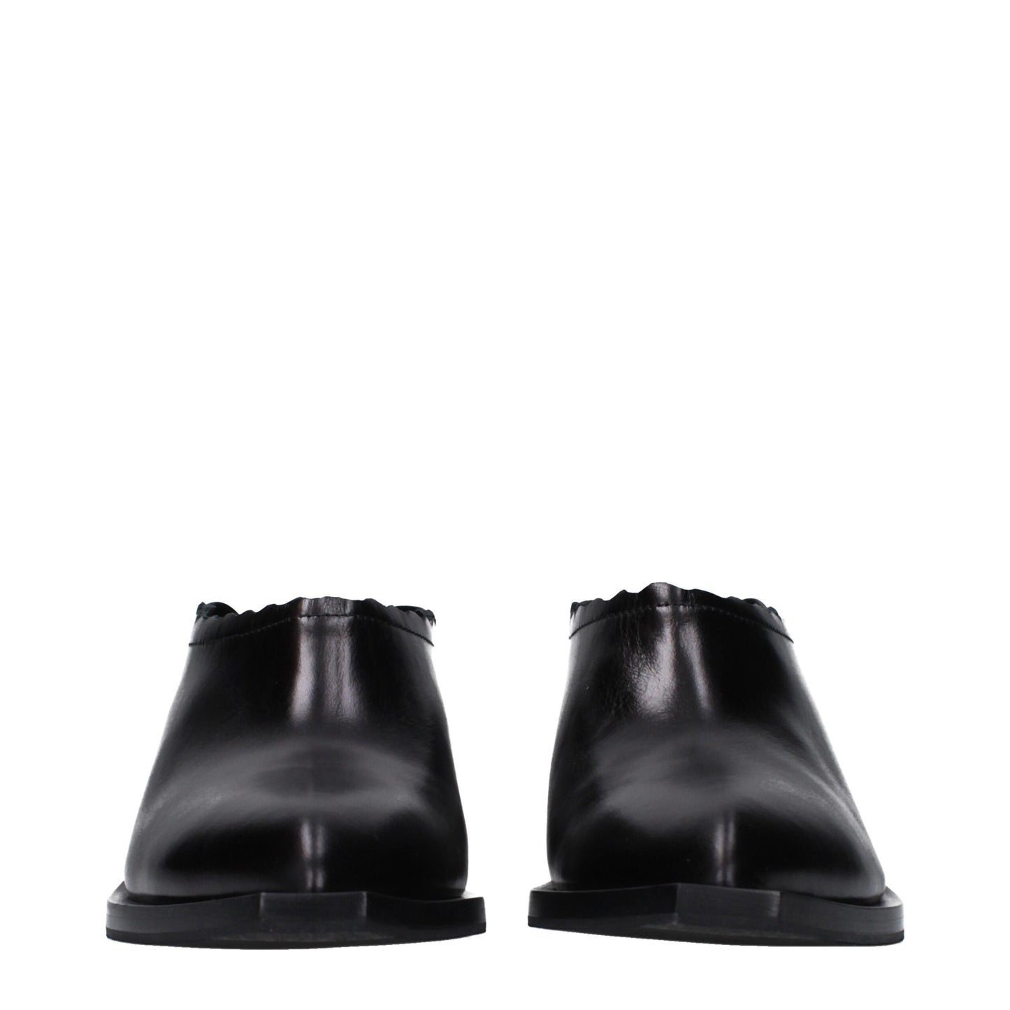 Mules in pelle nera Moschino
