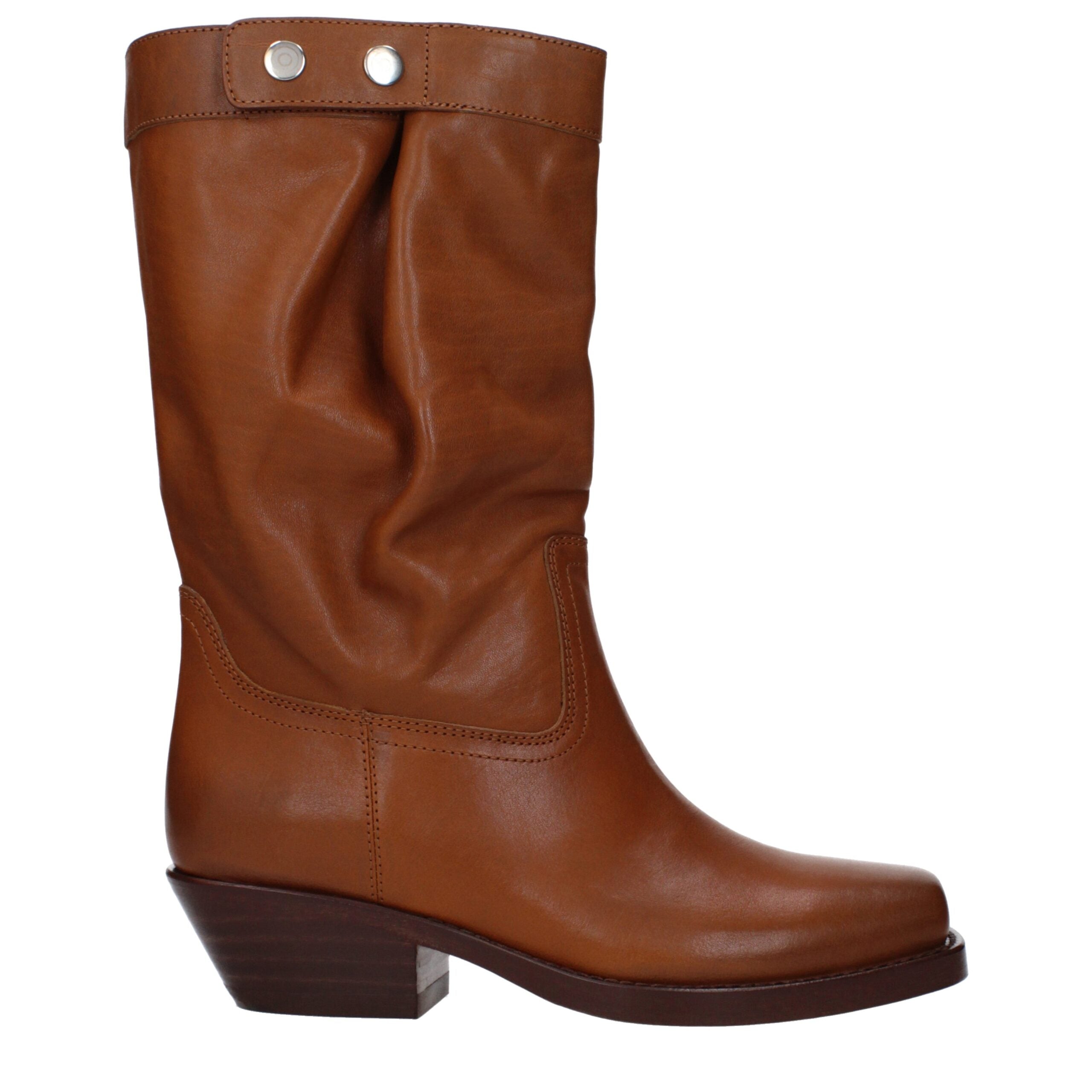 Bottines Isabel Marant en cuir marron