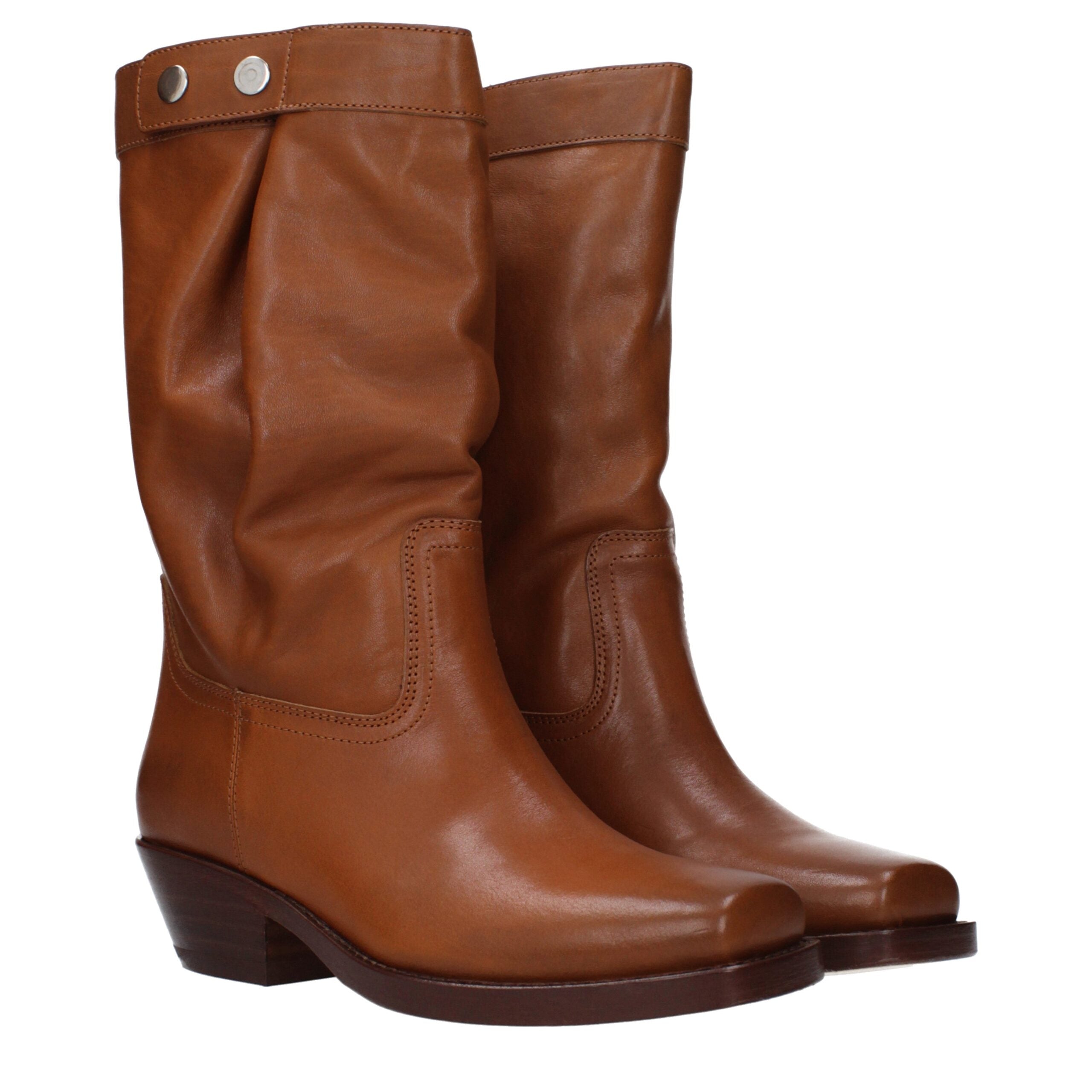 Bottines Isabel Marant en cuir marron
