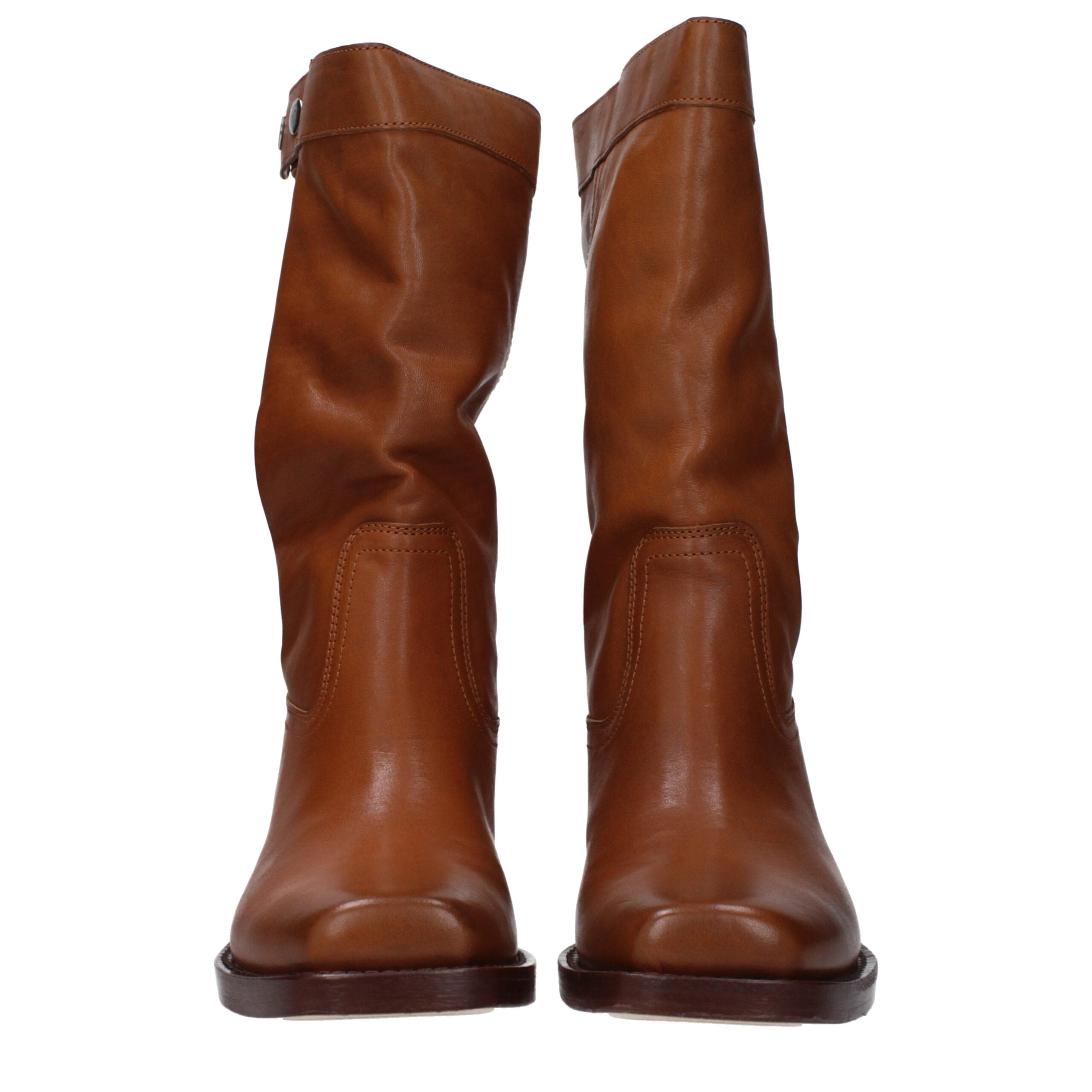 Bottines Isabel Marant en cuir marron