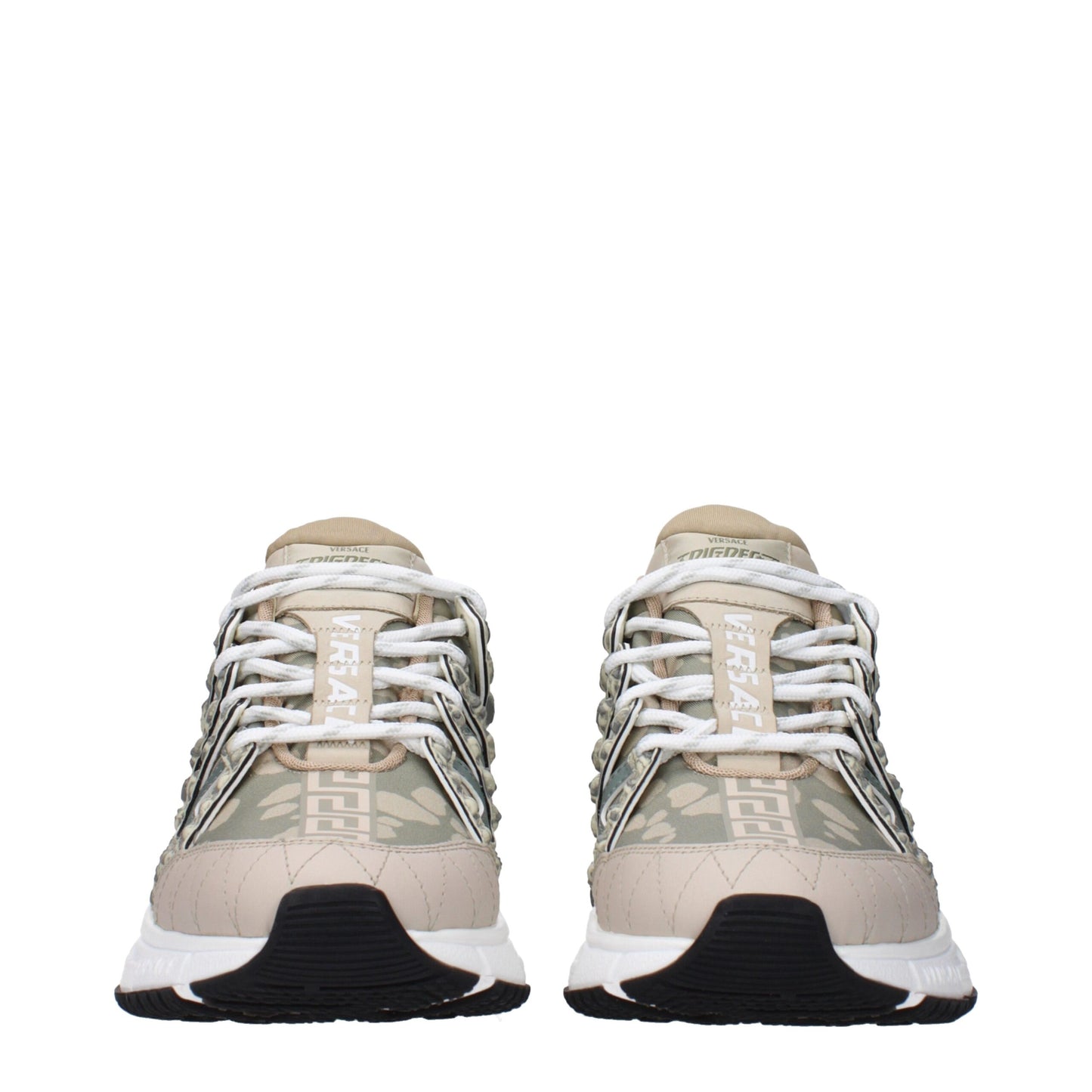 Sneakers basse Versace in tessuto verde