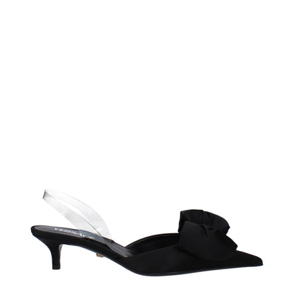 Versace Black Satin Sandals
