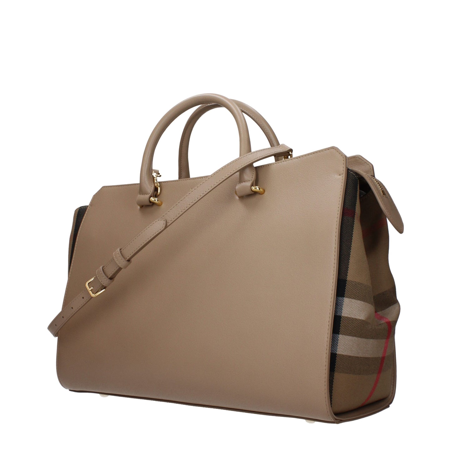 Borsa a mano in pelle beige Burberry