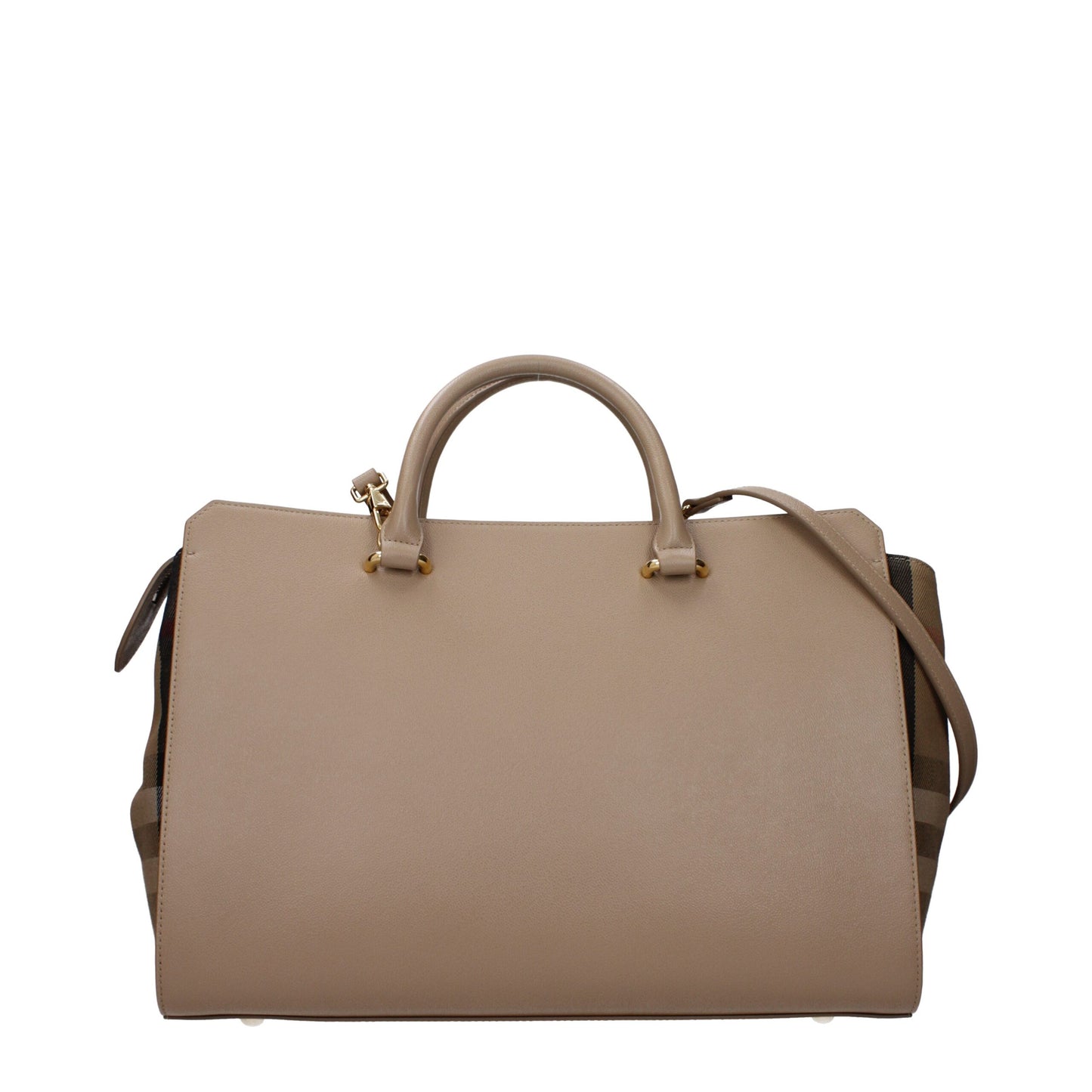 Borsa a mano in pelle beige Burberry