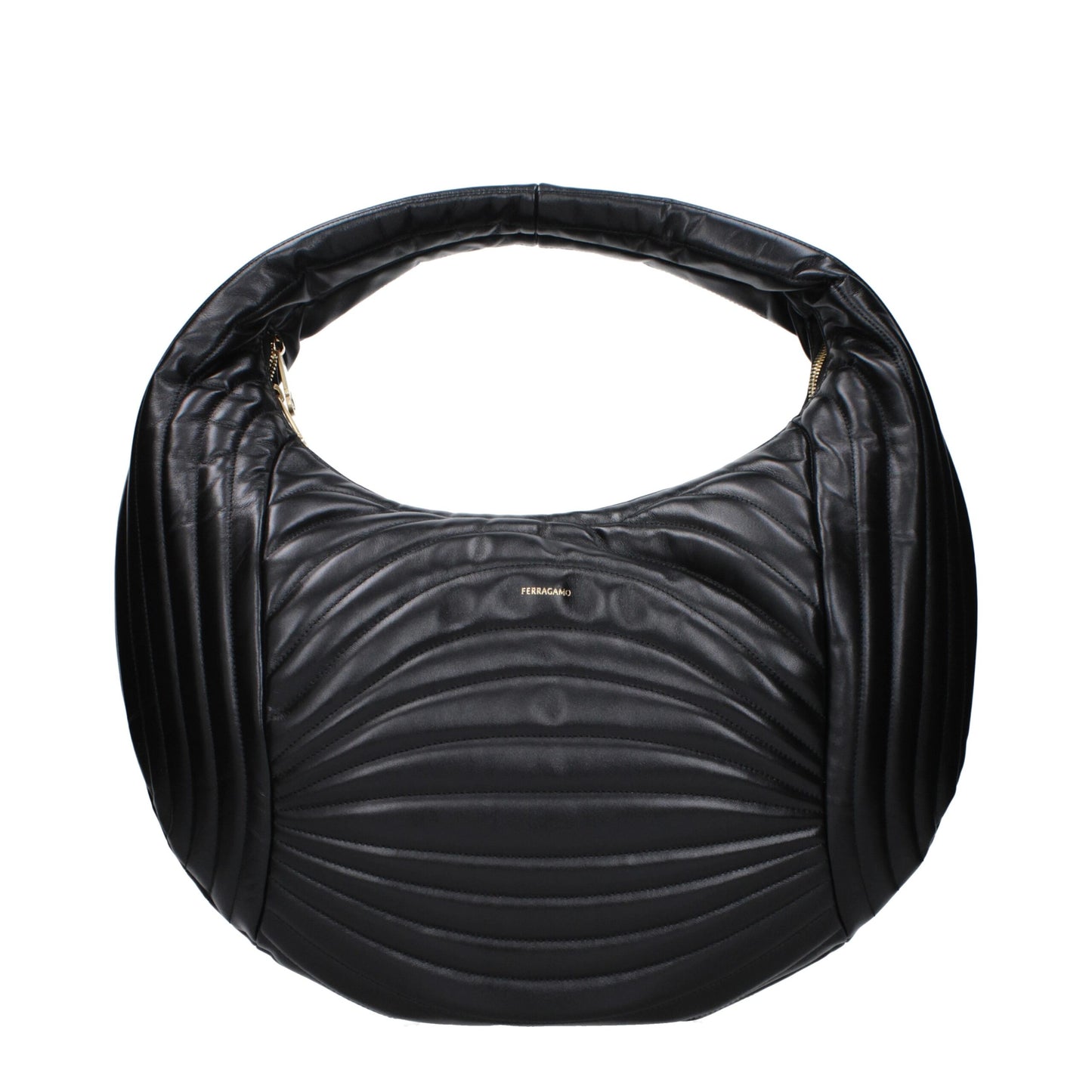 Borsa a mano in pelle nera Salvatore Ferragamo
