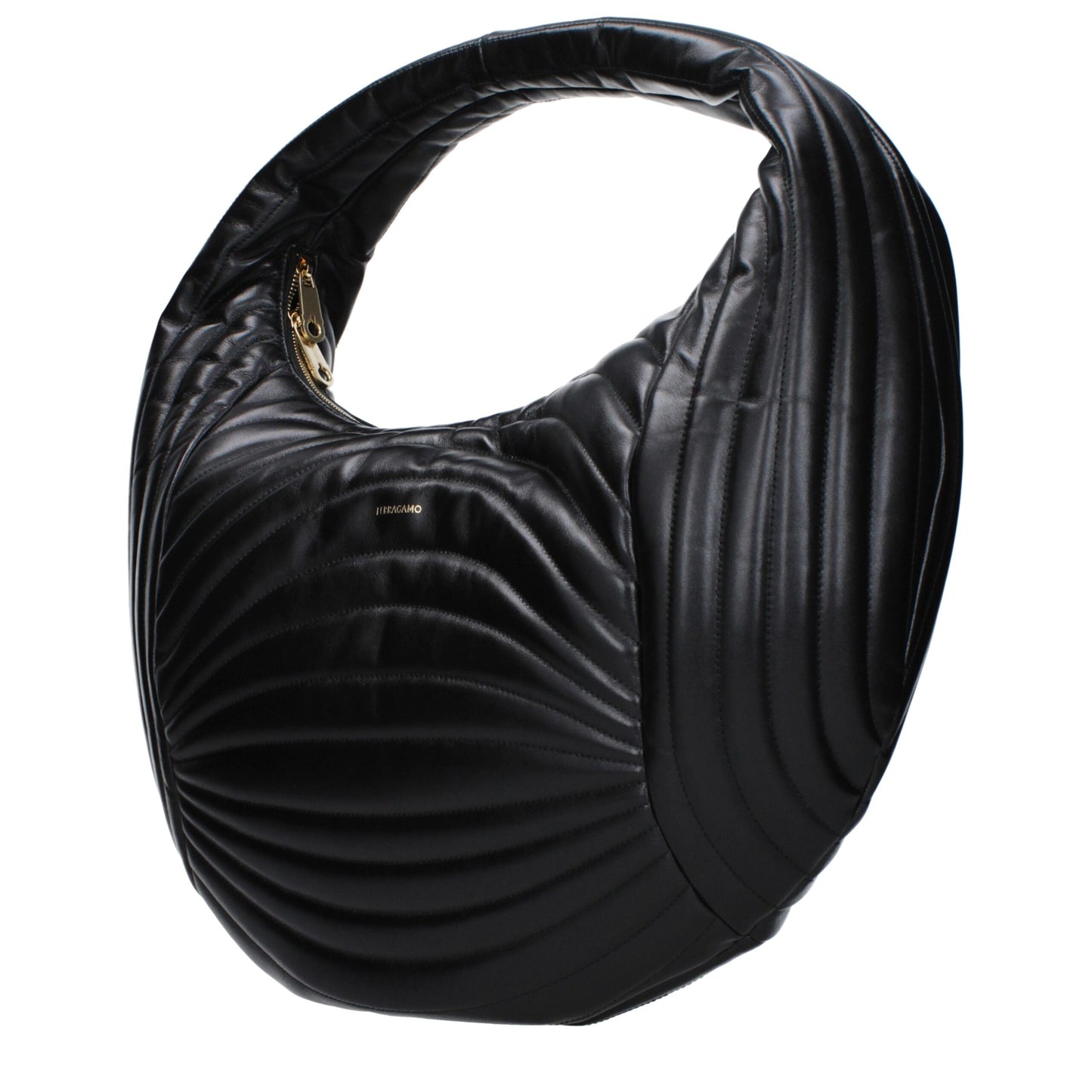 Borsa a mano in pelle nera Salvatore Ferragamo