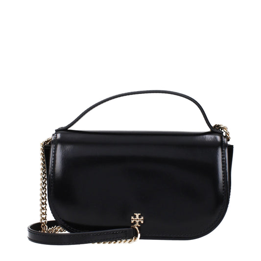 Borsa a mano in pelle nera Tory Burch