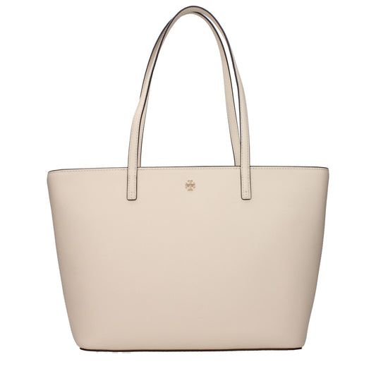 Borsa a tracolla in pelle beige Tory Burch
