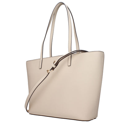Borsa a tracolla in pelle beige Tory Burch