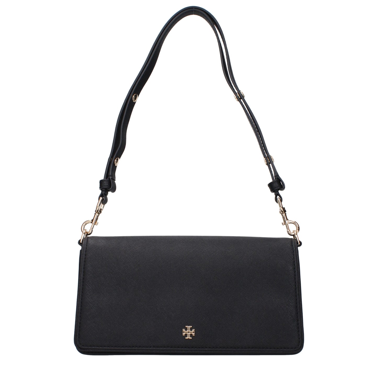 Borsa a tracolla in pelle nera Tory Burch
