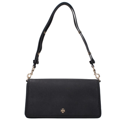 Borsa a tracolla in pelle nera Tory Burch