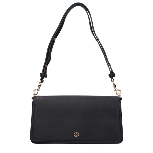 Borsa a tracolla in pelle nera Tory Burch