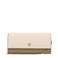 Borsa a mano in pelle beige Tory Burch