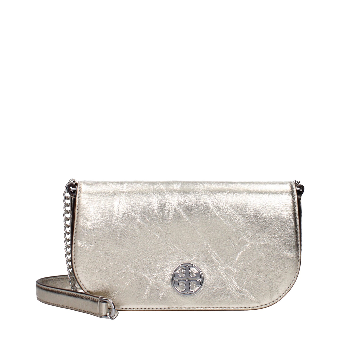 Borsa a tracolla in pelle dorata Tory Burch