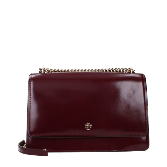 Borsa a tracolla in pelle rossa Tory Burch