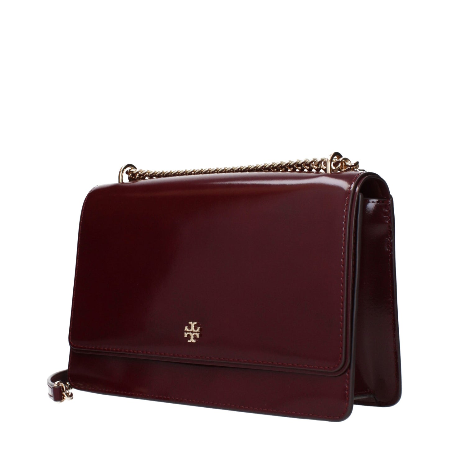 Borsa a tracolla in pelle rossa Tory Burch