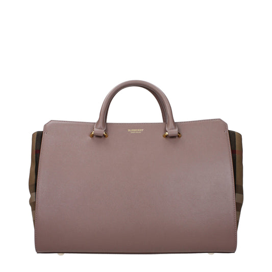 Borsa a mano in pelle grigia Burberry