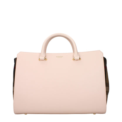 Borsa a mano in pelle rosa Burberry