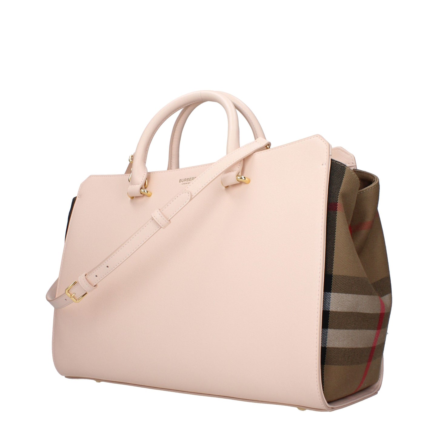 Borsa a mano in pelle rosa Burberry
