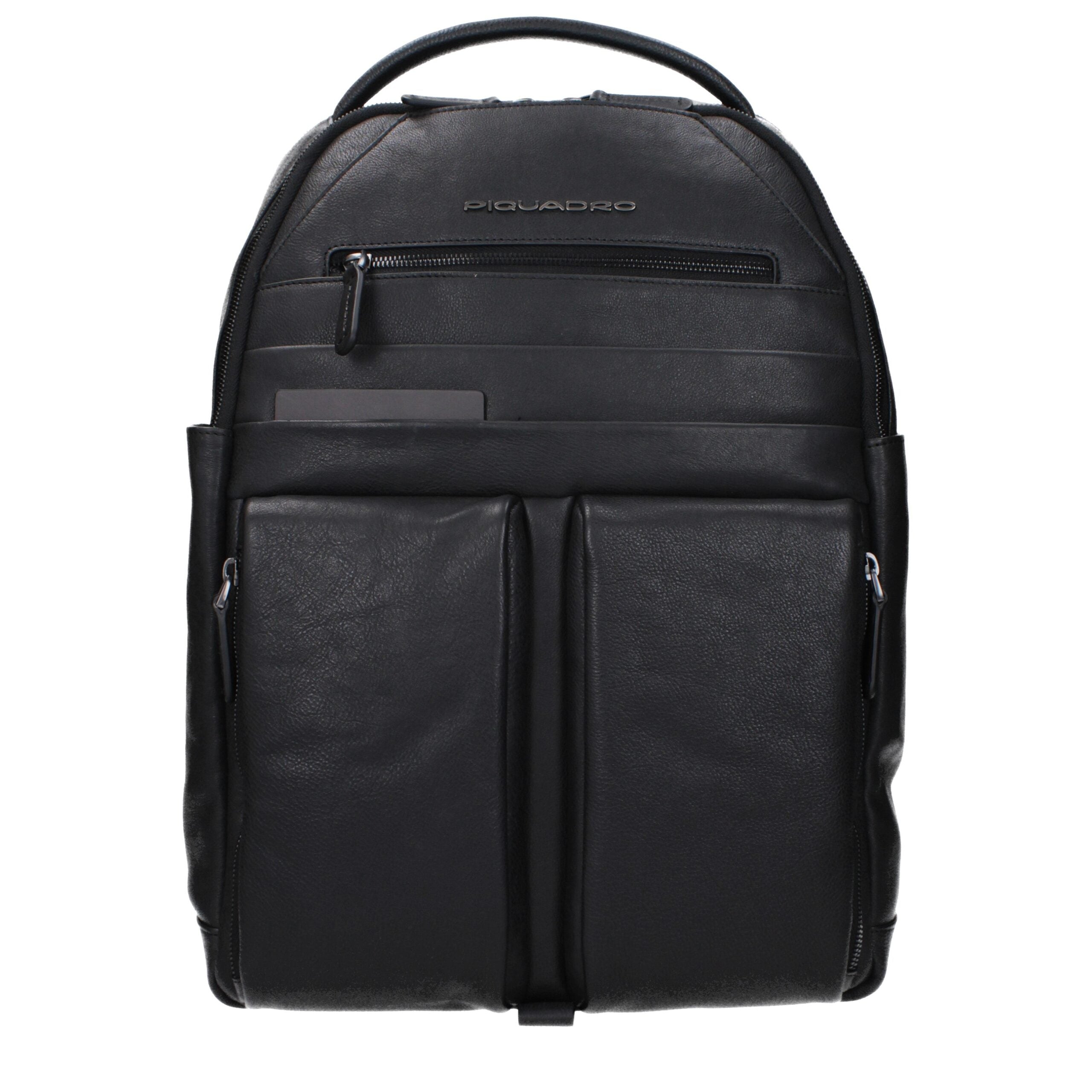 Sac à dos en cuir noir Piquadro