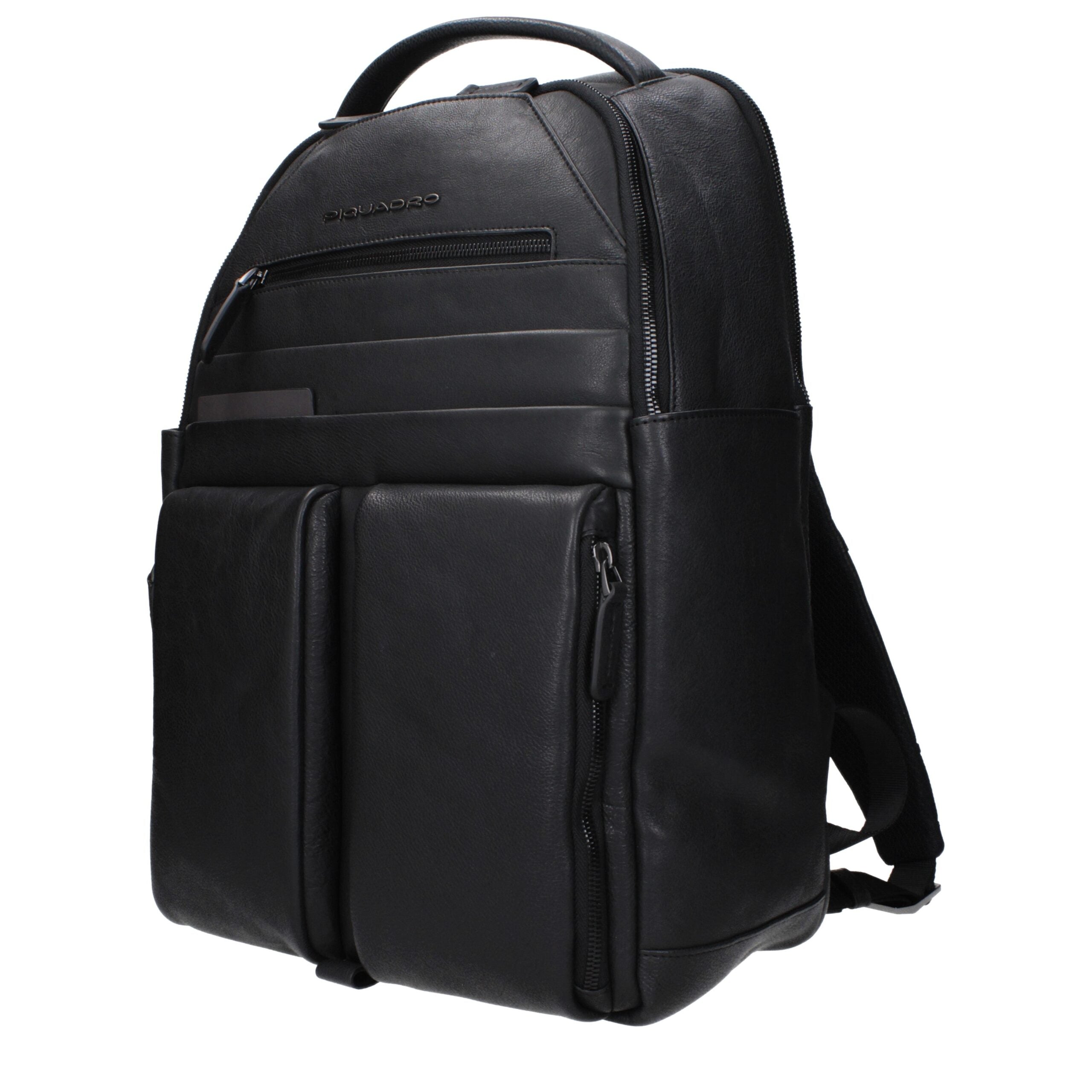 Sac à dos en cuir noir Piquadro