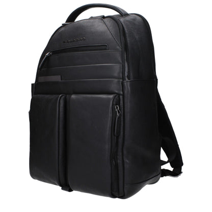 Zaino in pelle nera Piquadro