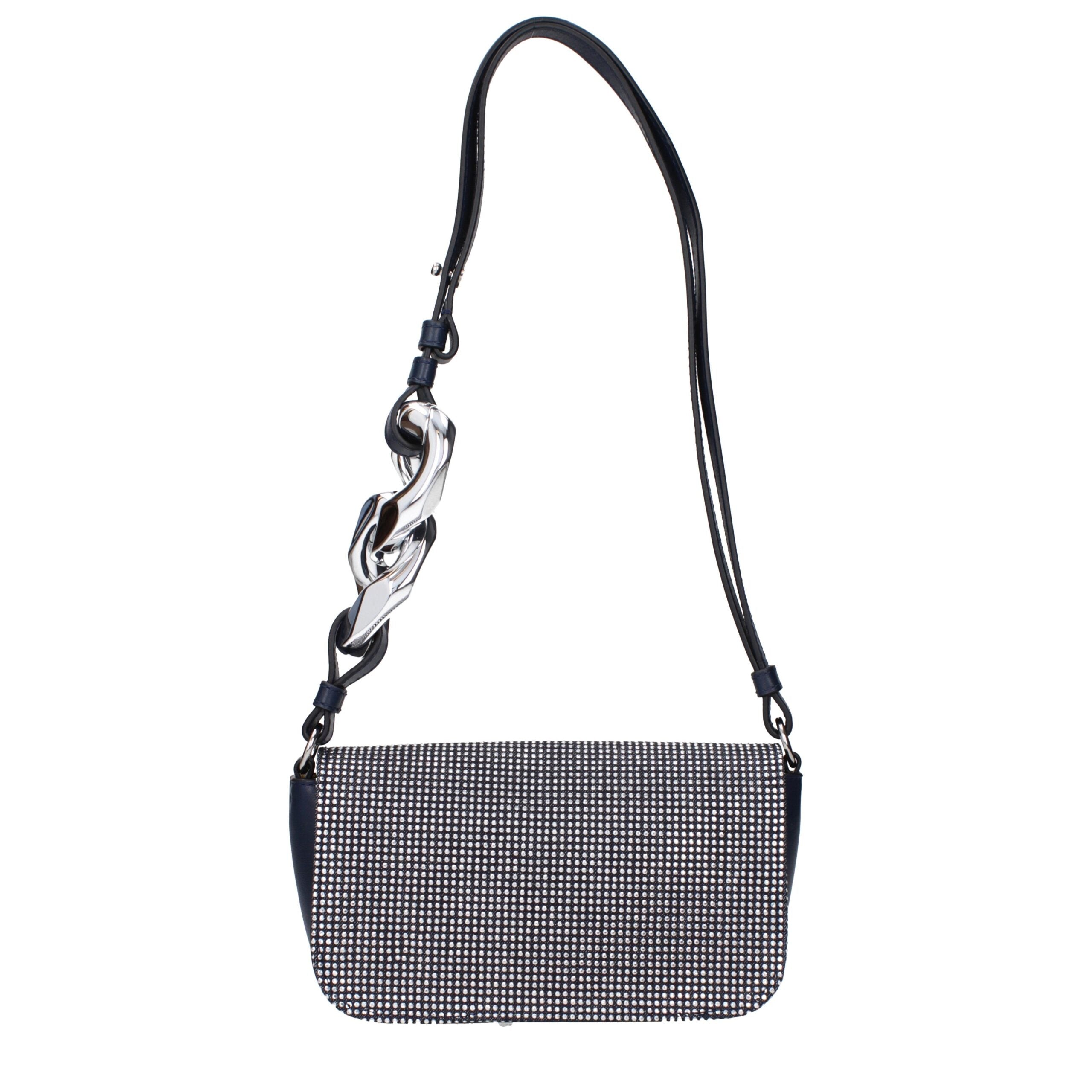 Borsa a tracolla in tessuto blu Jw Anderson