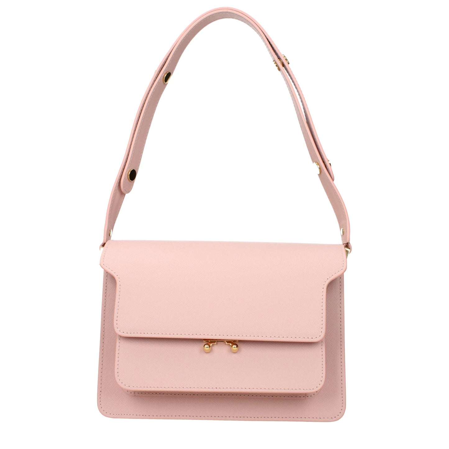 Borsa a tracolla in pelle rosa Marni