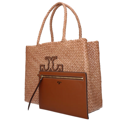 Sac bandoulière en cuir rose Tory Burch