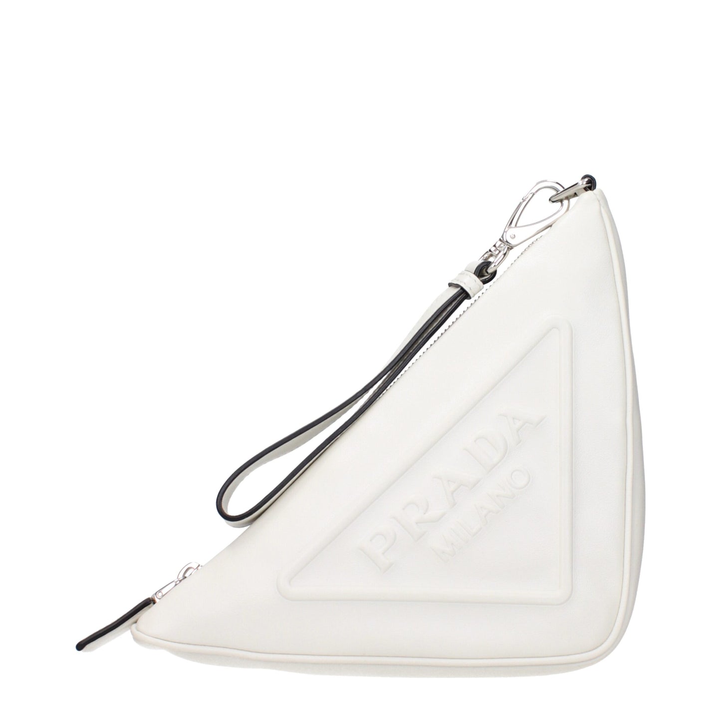 Pochette Prada in pelle blu