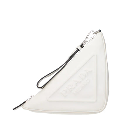 Pochette Prada in pelle blu