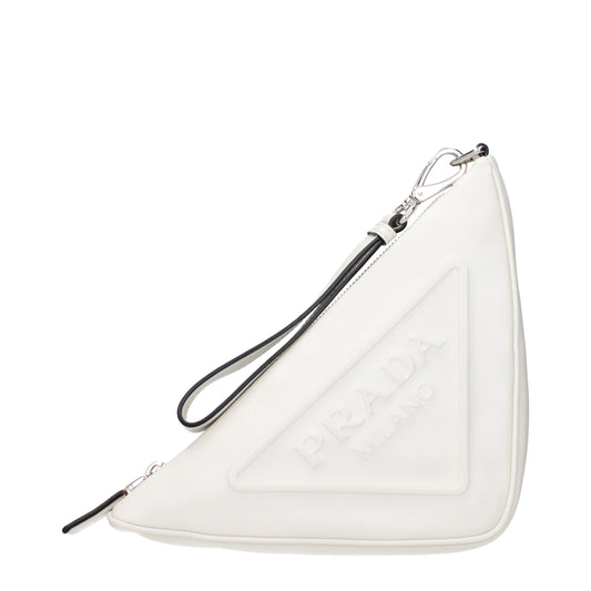 Prada Blue Leather Clutch Bag