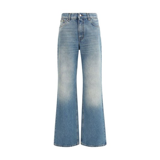 Jeans svasati in cotone blu Haikure