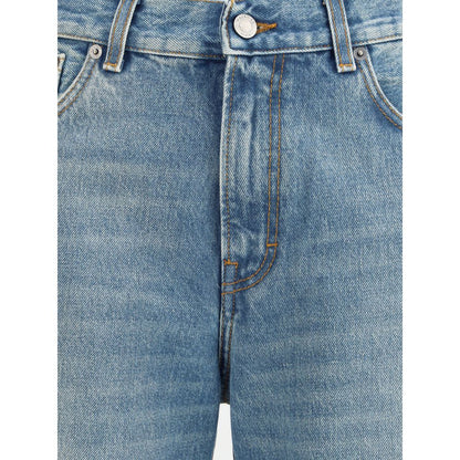 Jeans svasati in cotone blu Haikure