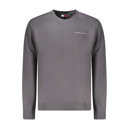 Felpa da uomo in cotone grigio Tommy Hilfiger