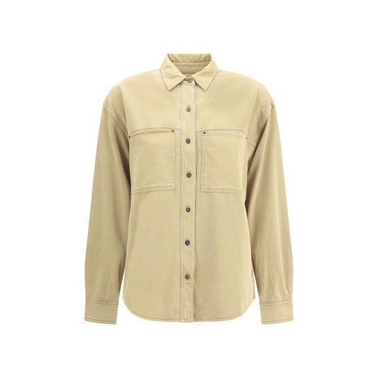 Camicia elegante in cotone beige Marant Etoile