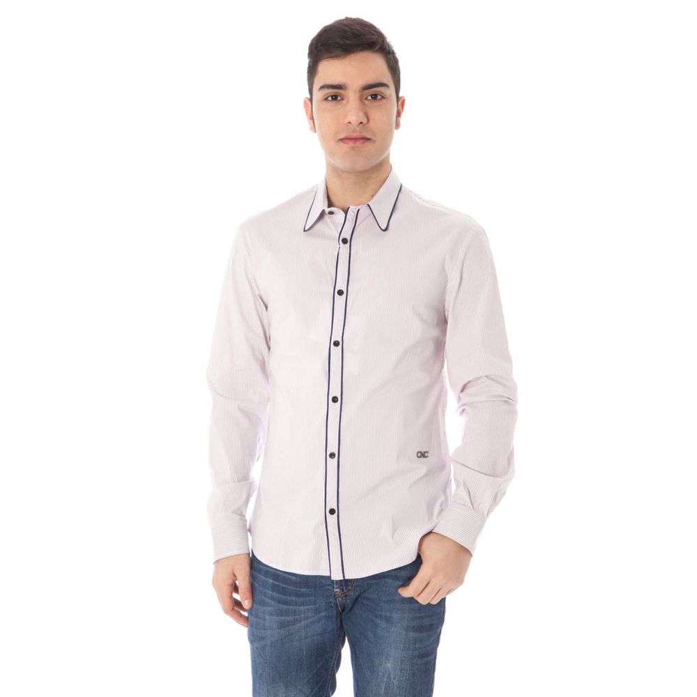 Camicia da uomo in cotone rosa Costume National