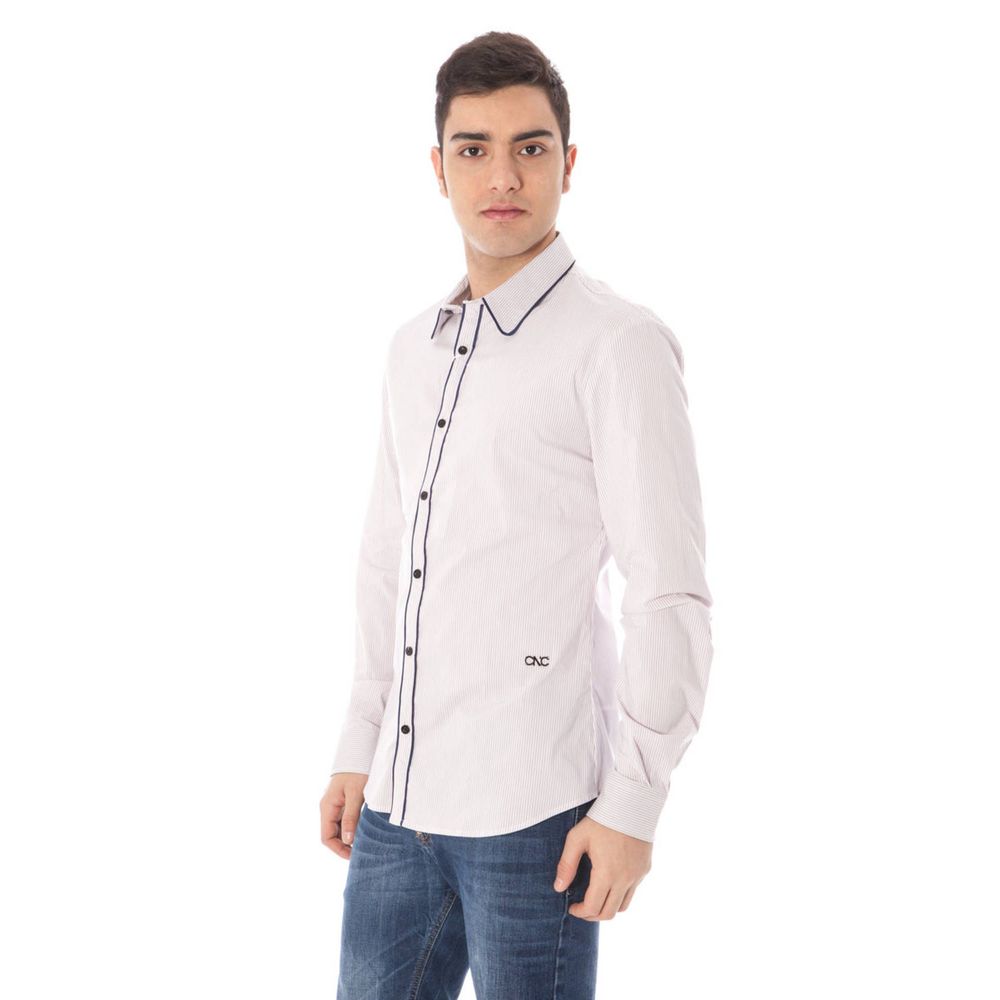 Camicia da uomo in cotone rosa Costume National