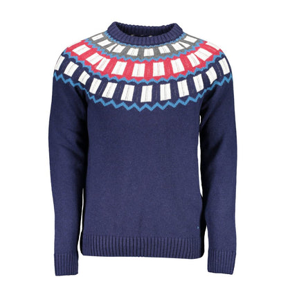 Maglione da uomo in lana blu Gant