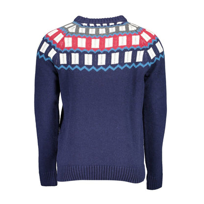 Maglione da uomo in lana blu Gant