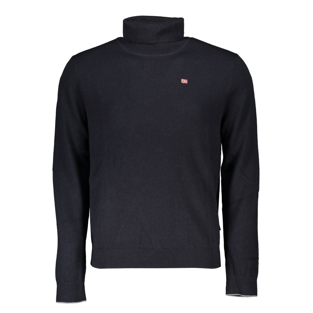 Pull Napapijri Tessuto noir à col montant pour homme