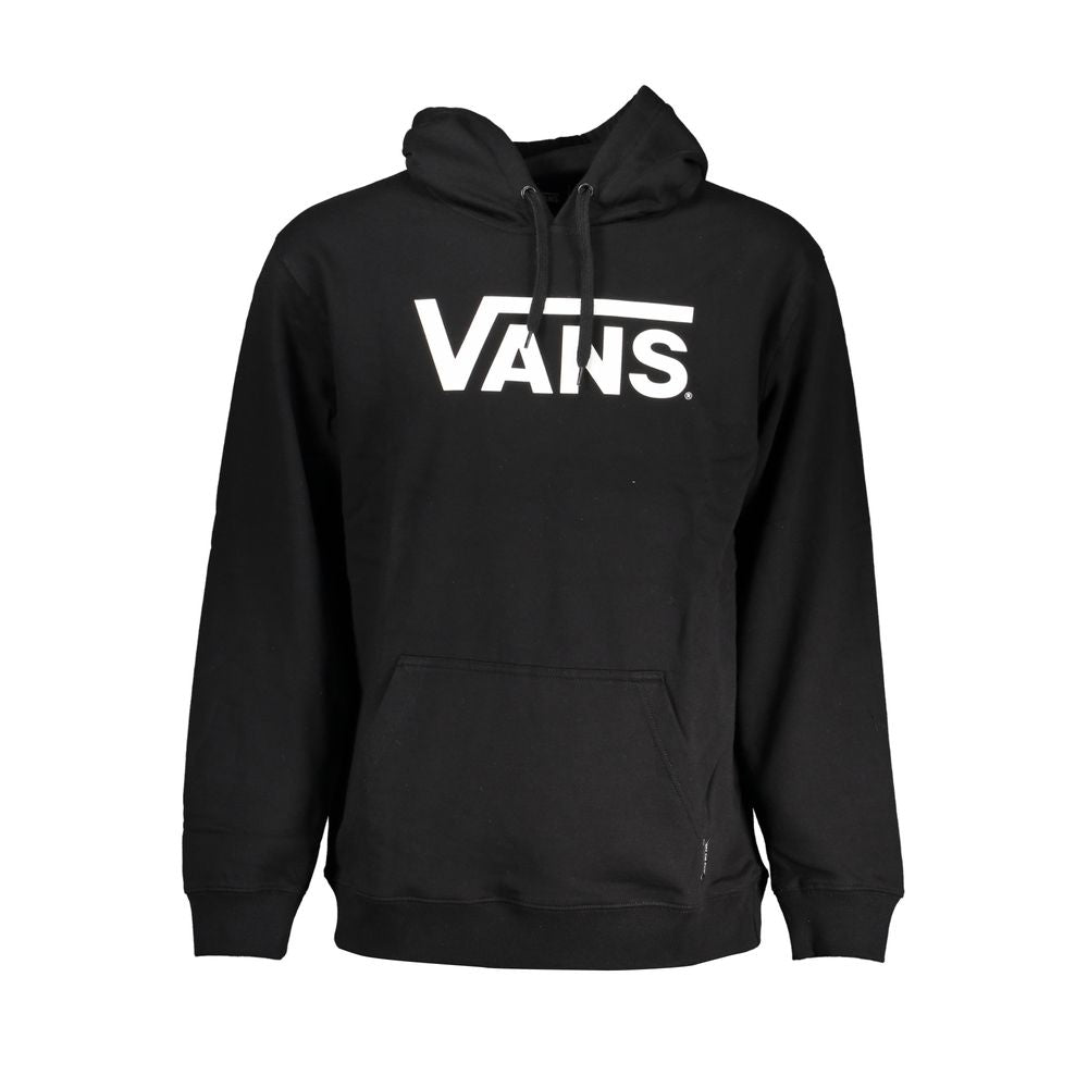 Felpa con cappuccio da uomo in cotone nero Vans
