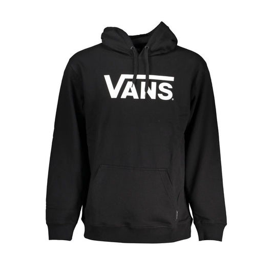Felpa con cappuccio da uomo in cotone nero Vans